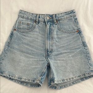 Zara Blue Jean Shorts High-Waisted Vintage Style